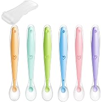 Amazon.com: PandaEar Baby Silicone Soft Spoons| Training Feeding ...