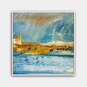 Framed Canvas Wall Art Modern Texture Painting Canvas Prints Home Artwork Decoration for Living Room,Bedroom - 16x16 inches