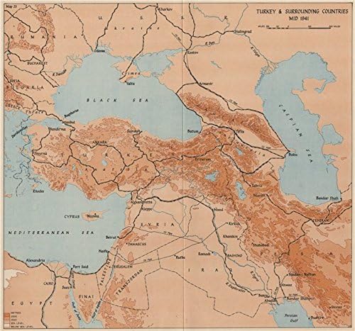Amazon Com Turkey Surrounding Countries Mid 1941 World War 2
