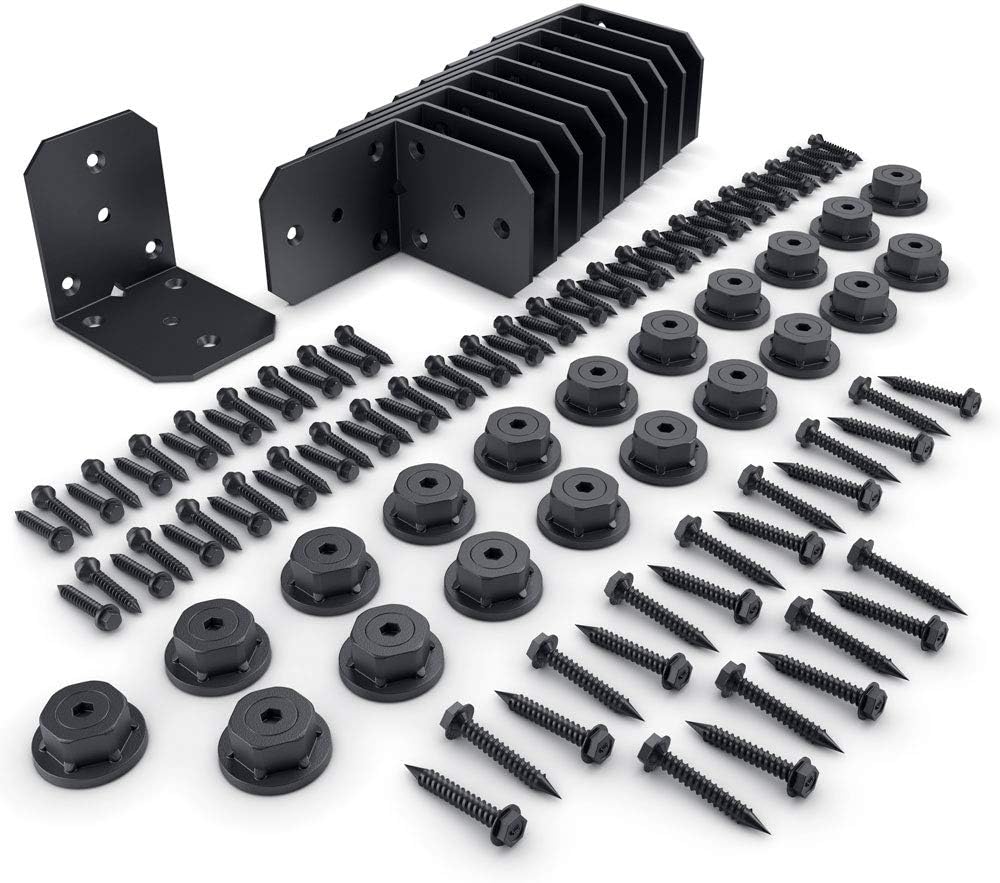 Ozco51718 Ironwood 4-inch Rafter Clips, (10 per Pack), Black