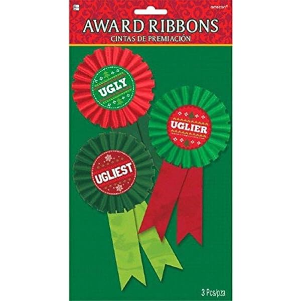 amscan Ugly Sweater Award Ribbons 