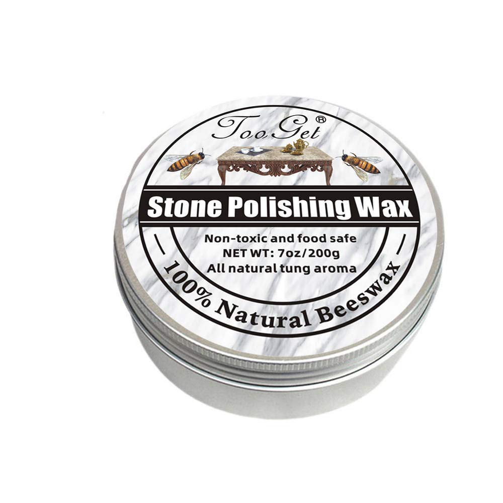 TooGet Stone Seasoning Beeswax Furniture Polish & Restoration Care Beeswax , Suit for Marble Furniture, Ceramic Tiles, Stone Floor, Stone Walls, Stone Polish Protection - 7OZ