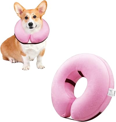 Emwel Inflatable Pet Protection Collar Small Washable for Dogs Cats