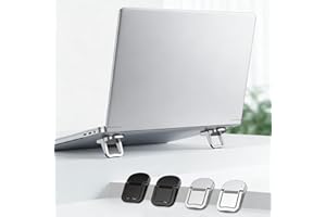 4 Pack Laptop Stand, Portable Foldable 3D Desktop Riser for Laptop, Height Adjustable Computer Holder with Ventilated Cooling