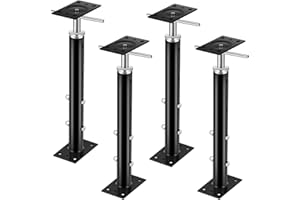 Yaocom 2 Pcs Adjustable Jack Post, 19"-36" Height Range, Basement Floor House Screw Jacks for Lifting Joist Beam Brace for Cellar Ceiling, Center Point Load Capacity 11023 Lbs (Black)