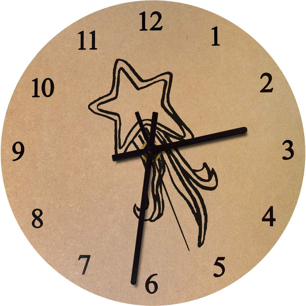 Ck00021704 Azeeda 275mm étoile Filante Grande Horloge Mdf