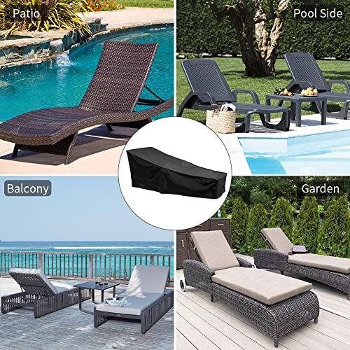 Fellie Cover 82inch Patio Chaise Lounge Covers, Durable Outdoor Chaise