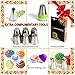Christmas Russian Piping Tips Set 66pcs - Cake Cupcake Decorating Supplies kit- 25 Icing Nozzles Frosting tips - Ball Tips -30 Bags - 6 Silicone cups - 2 Couplers - Booklet - GIFT BOX by Stanley Fox