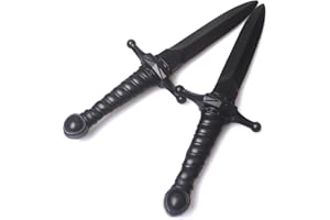 Hoappa Hard Foam Dagger for Martial Arts Weapons, Realistic Fake Short Sword Prop for Costume Accessory