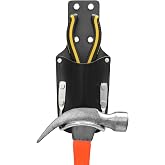 Hammer Holder,Hammer Holder for Belt,Tool Holder Pliers Holster Knife Holster, Hammer Holster Made with Genuine Leather and Heavy-Duty Steel,for Construction Electrician Carpentry Garden Pruning.