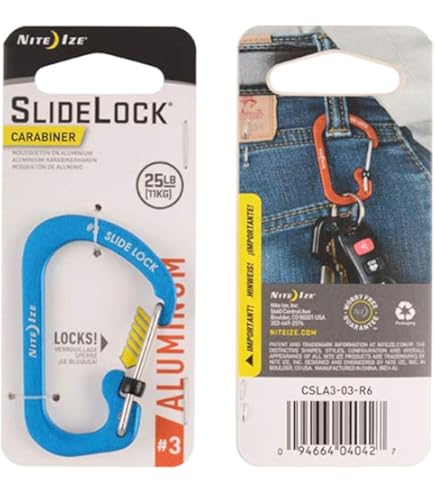 Amazon.com: Nite Ize Size-3 S-Biner SlideLock Carabiner, Locking