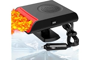 Leaflai 12V Car Heater - Portable Auto Heater 150W Winter Car Heaters Kit That Plug-into Cigarette Lighter Defroster - 2 in 1 Fast Heating Auto Demister for Small Cars