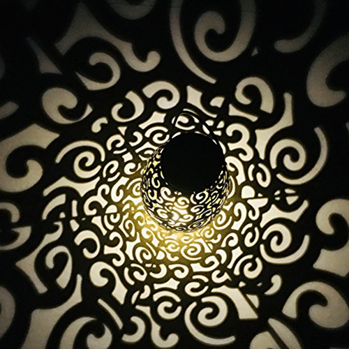 Ledmomo LED-Solar-Laterne zum Aufhängen, marokkanische Silhouette, solarbetrieben, verheißungsvolles Wolkenmuster… – Bild 6