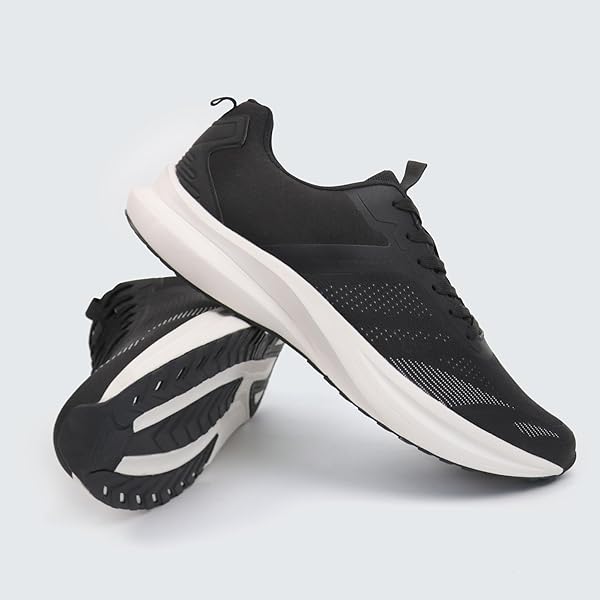 HAWKWELL MEN’S PLUS SIZE WALKING SHOES NON-SLIP WORKOUT FASHION SNEAKERS US SIZE 13 14 15 16 17 18 19, BLACK PU, 16 M US