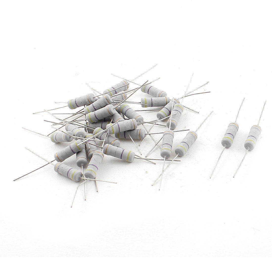 Sourcingmap 30pcs 0.47Ohm 2W 5% Through Hole Metal Oxide Film Resistor 15x5mm