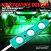 Xprite Led Rock Light for Bed Truck, 24 LEDs Cargo Truck Pickup Bed, Under Car, Foot Wells, Rail Lights, Side Marker LED Rock Lighting Kit w/Switch Green – 8 PCsthumb 1