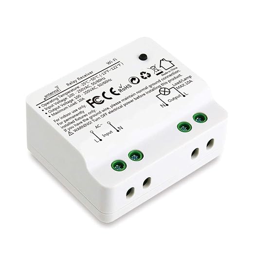Didikit Smart Schalter Empfänger Relais Modul WiFi und Fernbedienung Intelligentes System für Auf-/Unterputz Kompatibel mit A