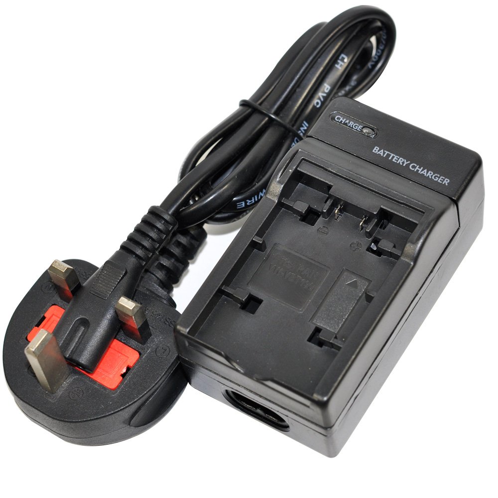 Mains/Car Single Battery Charger for Panasonic VW-VBT190 VW-VBT380 VW-BC10E HC-V110 V160 V180 W570 W580 W850 WX979 WX970 WX990 WXF999 V210 V250 V520 V550 V720 V750 V770 VX980 VX989 Camcorder