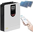 6200W On/Off Grid Solar Hybrid Inverter Built-in 120A Charge Controller PV Max 500V Input DC 48V to AC 230V Pure Sine Wave Inverter for Home Energy Storage RV Shed on Off-Grid System