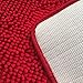USTIDE SOFE Shaggy Chenille Rug 2-Piece Kitchen Rug Set Red Wedding Room Rugs Non-Slip Absorbent Floor Mat Carpet