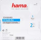 Hama Standard CD Double Jewel Case Pack of 5 Transparent view 2