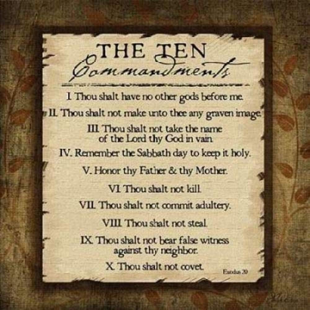 Posterazzi The Ten Commandments Poster Print by Jennifer Pugh, (12 x 12)