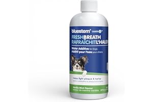bluestem Dental Care Water Additive for Dogs – No Brushing Daily Teeth Cleaner – Pet Oral Rinse to Freshen Breath & Help Redu