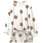 SHENHE Women's Plus Size Polka Dots Blouse Long Sleeve Dressy Casual Business Work Blouse Top
