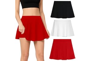 BEAT STREET BASICS Beat Street Girls Active Skirt - 3 Pack Athletic Skort with Built-in Lining Shorts for Tennis, Golf, Running - Made in USA