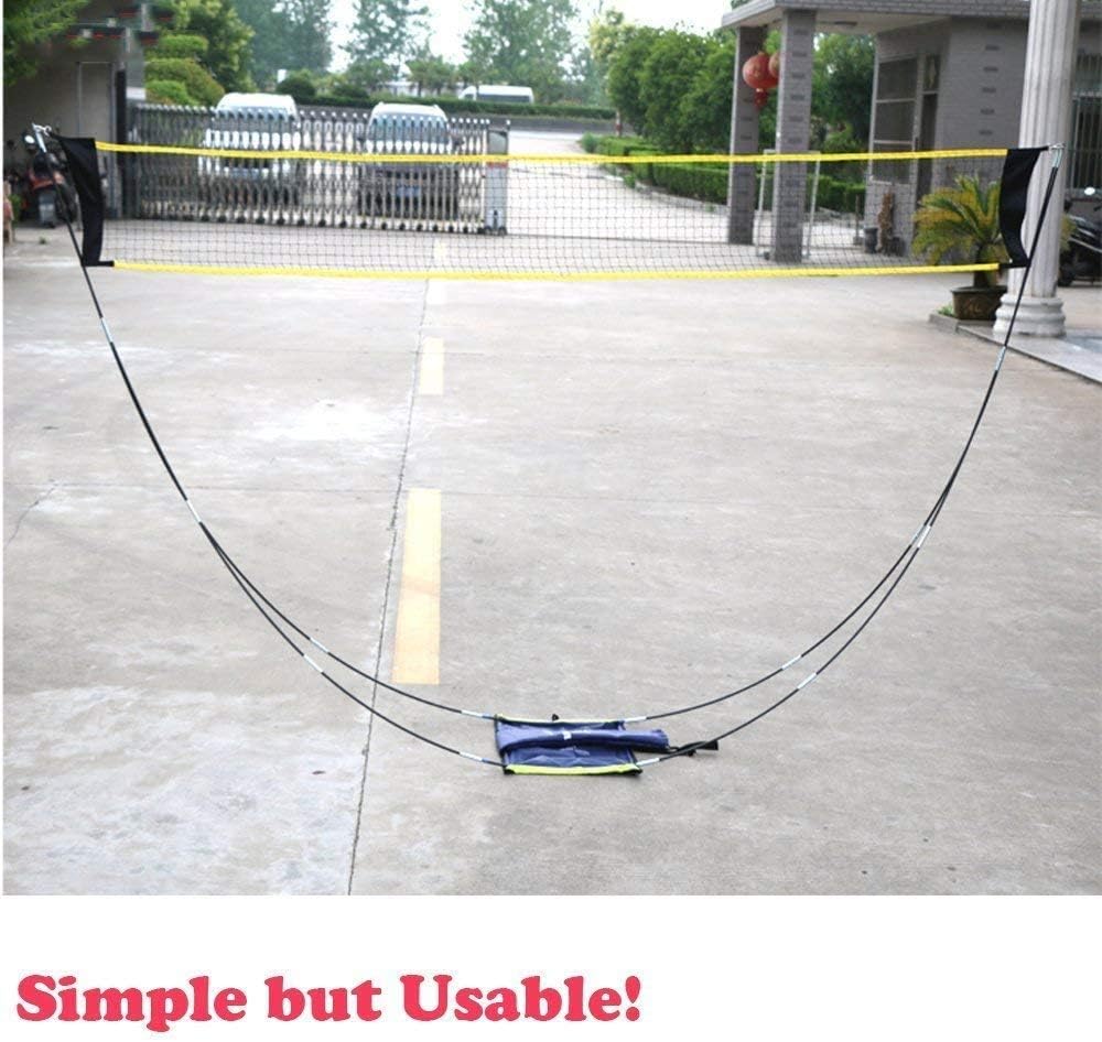 KIKILIVE Portable Badminton Net with Stand Carry Bag, Foldable Volleyball Tennis Badminton Net Rack – Easy Setup for for Outdoor/Indoor Court, Backyard, No Tools or Stakes Required : Sports & Outdoors