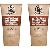 Dr. Squatch Ball Barrier Dry Lotion, No Mess Body Powder Lotion for Men, Made With Natural Ingredients - 2-Pack Wood Barrel B