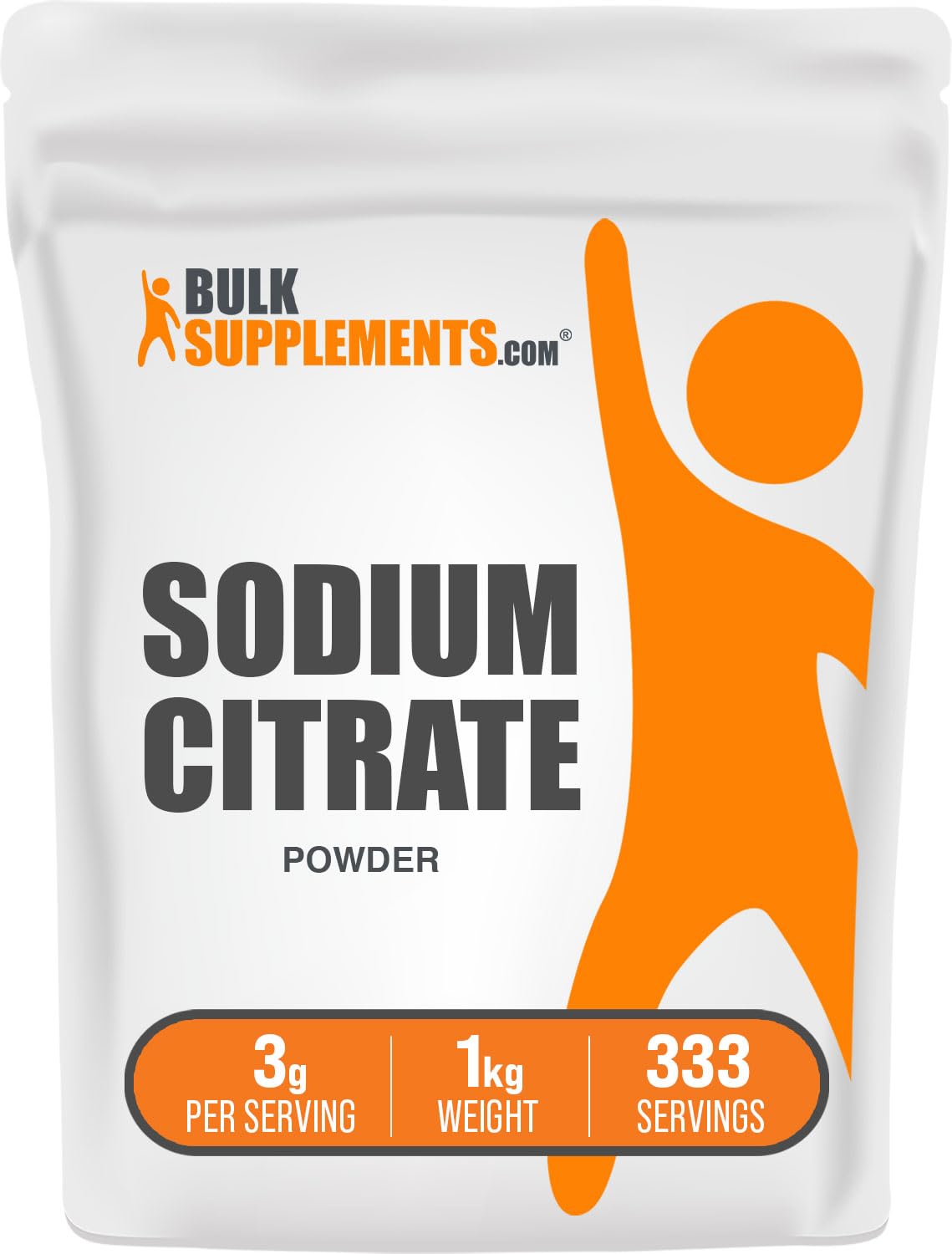 BulkSupplements.com Sodium Citrate Powder - Sodium Citrate Food Grade, Emulsifier, Flavor Enhancer - Gluten Free, 3g per Serving, 1kg (2.2 lbs) (Pack of 1)