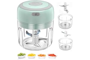 Electric Mini Garlic shredder, Portable Food Processor, Vegetable shredder Onion Mincer, Cordless Meat Grinder with USB Charg