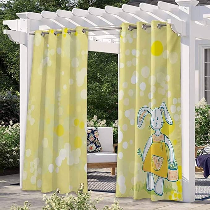 Anmaseven - Cortina transparente para exteriores con calor y luz