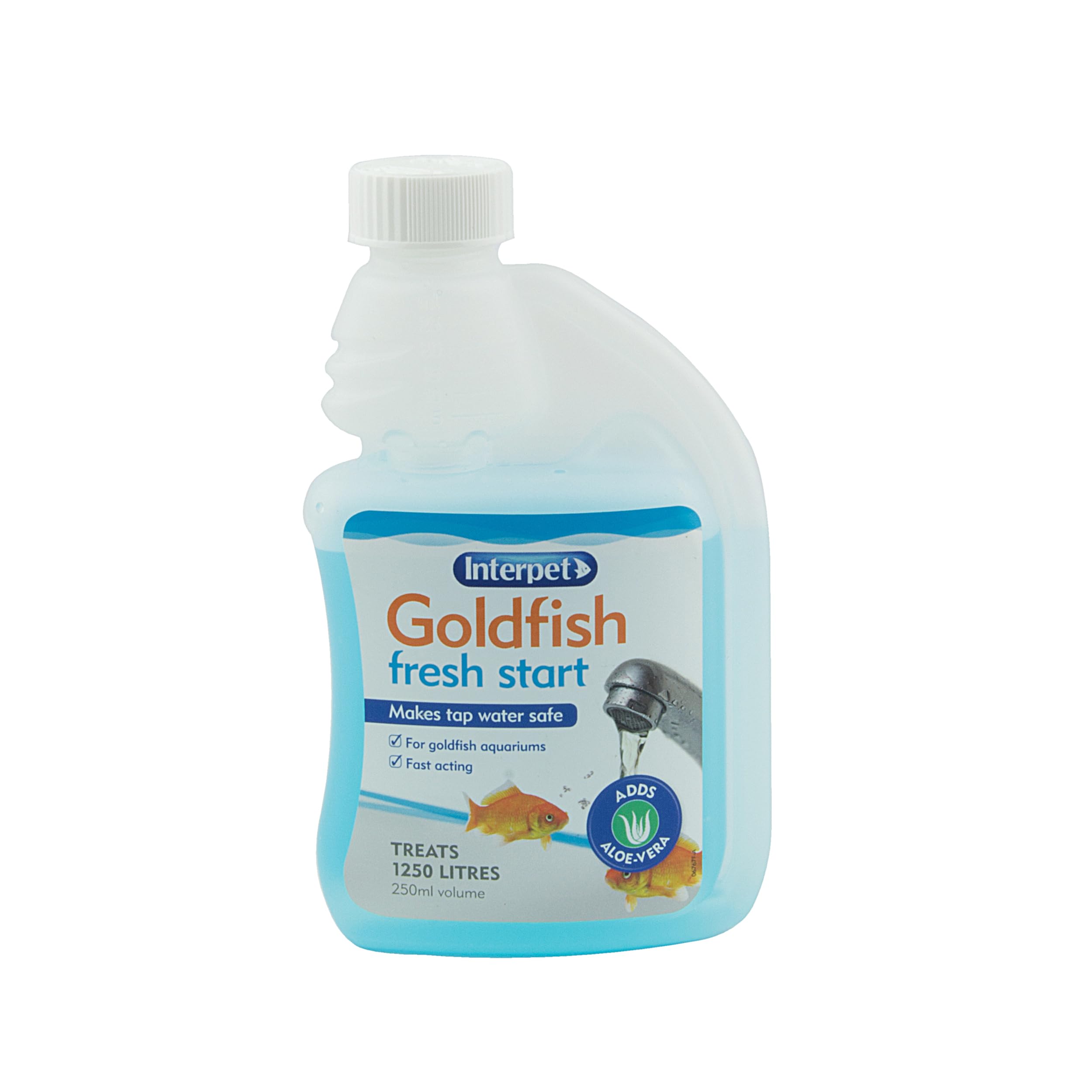 Interpet Goldfish Fresh Start Aquarium Water Treatment Dechlorinator with Aloe Vera, Makes Tap Water Safe for Fish, 250 ml