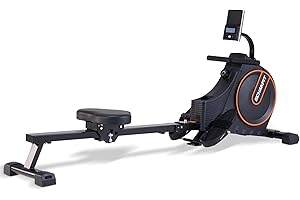 ECHANFIT Rowing Machine with Optional LCD/Backlight/Electronic Monitor, 16/32 Levels Magnetic Adjustable Resistance, 350 lb Weight Capacity for Home/Office Use…