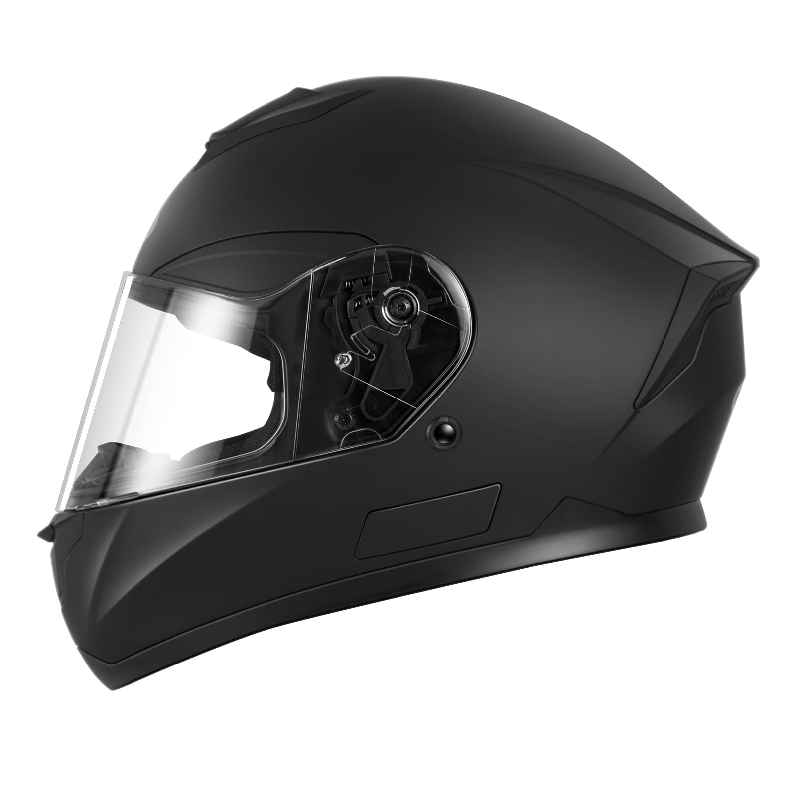 YEMA Helmet Motorbike Full Face ECE Helmet - YEMA YM-831 Racing Motorcycle Helmet with Sun Visor - Large, Matt Black