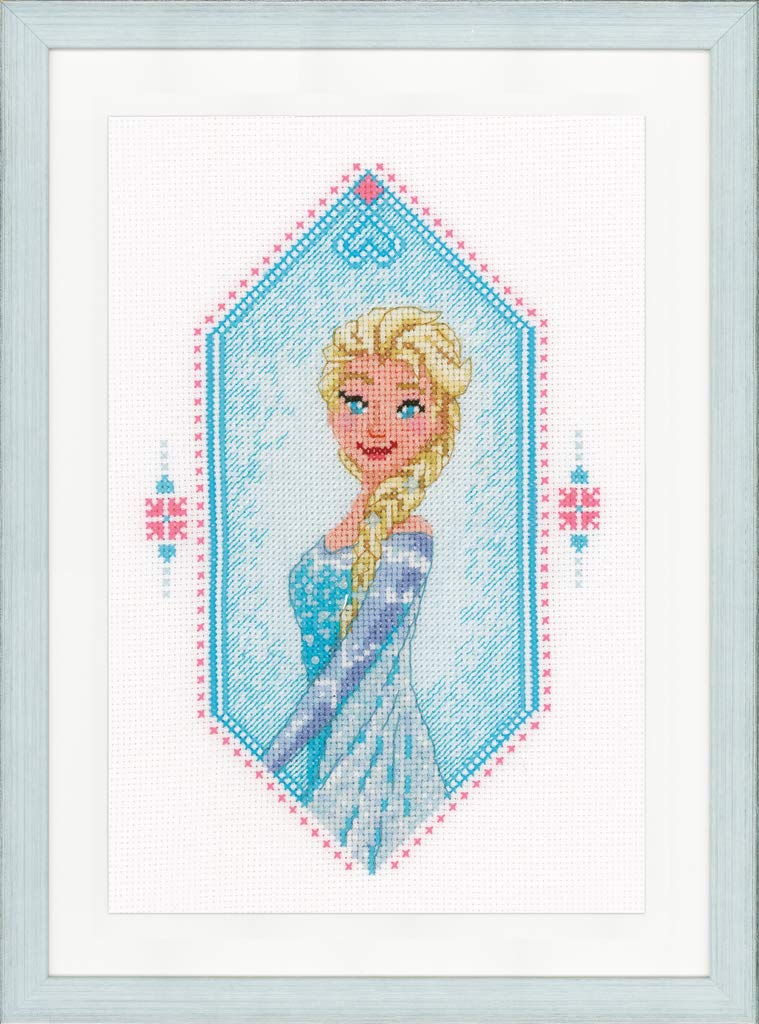 Vervaco Counted Cross Stitch Kit: Frozen-Heart, Cotton, Multi-Colour, 9 x 1 x 8 cm