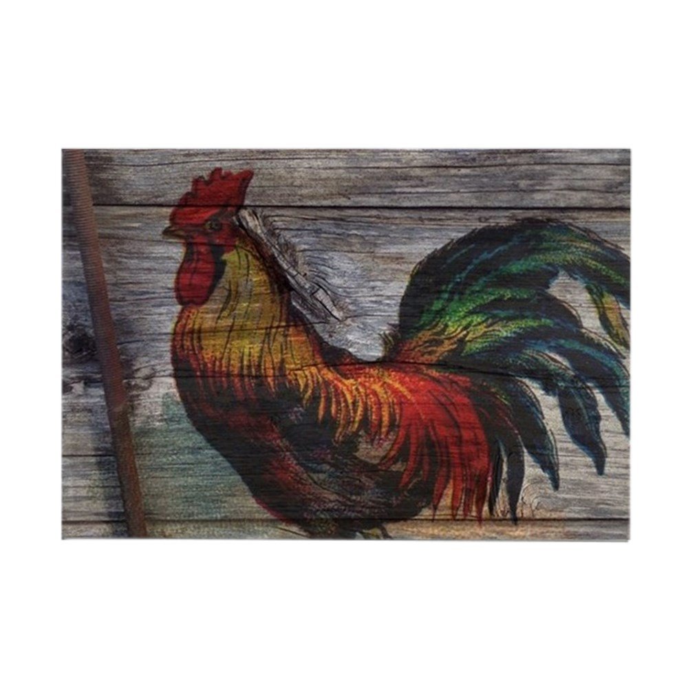 CafePress Rustic Farm Country Rooster Magnets Rectangle Magnet, 2"x3" Refrigerator Magnet