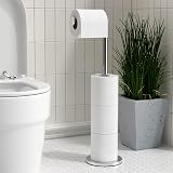 niffgaff Stainless Steel Freestanding Toilet Roll Holder, Anti Rust Design