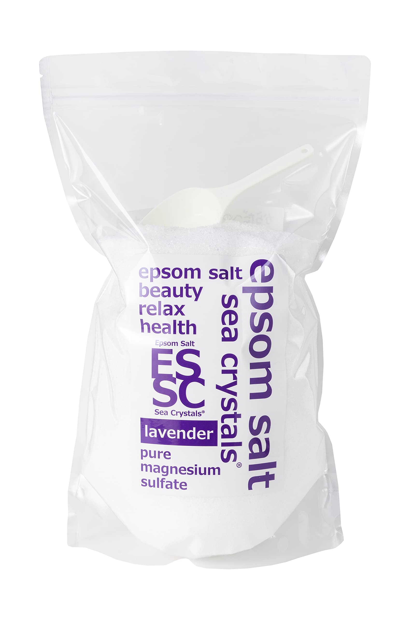 Sea Crystals(シークリスタルス) エプソムソルト ラベンダーの香り 2.2kg (浴用化粧品) Seacrystals 計量スプーン付商品画像