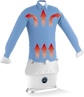 CLEANmaxx Automatischer Hemdenbügler mit Dampffunktion | Trocknet und glättet Hemden & Blusen und ersetzt Bügeleisen oder Dampfbügelstation | Automatische Bügelstation mit zwei Programmen