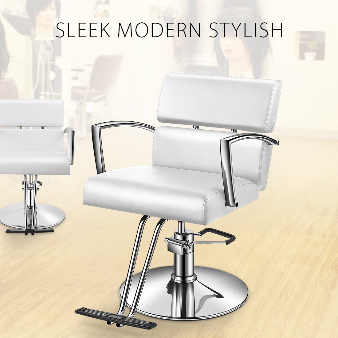 Baasha Beauty Pink Salon Hydraulic Styling Chair, Beauty Equipment Salon Chairs for Hair Stylist, Styling Chair for Salon Pink, Hair Stylist Chair, Hydraulic Chair: Beauty