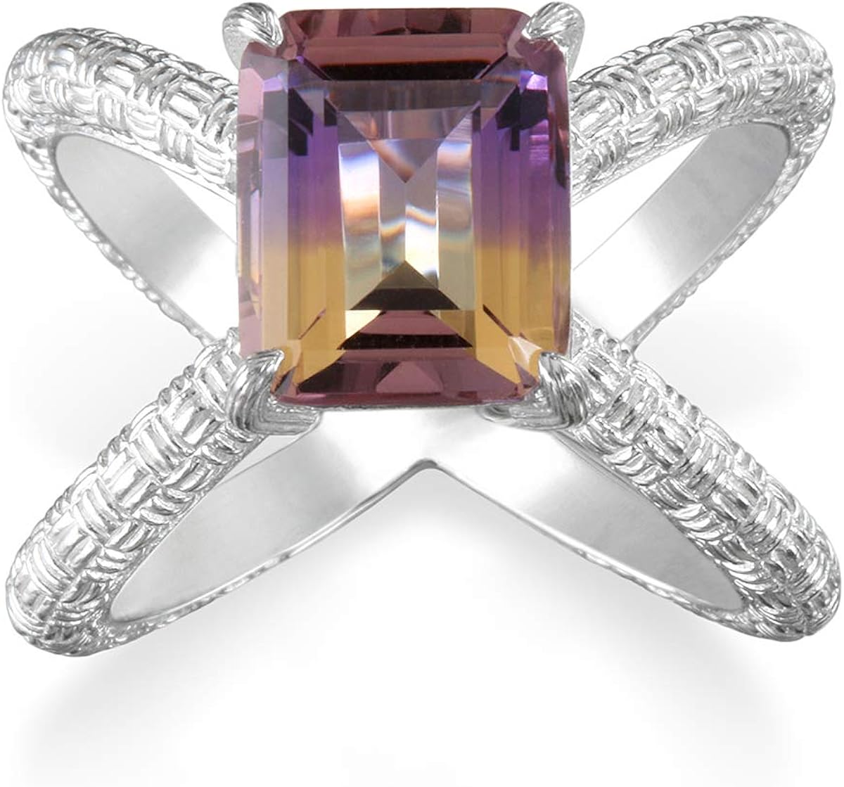 Platinum Plated Made with Swarovski Amethyst Crystal Made with