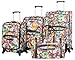 Lily Bloom Luggage Set 4 Piece Suitcase Collection With Spinner Wheels For Woman (Bliss)