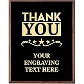 Corporate Employee Recognition Plaques - 6 x 8 Gold Etched Recognition Trophy Plaque Awards Prime