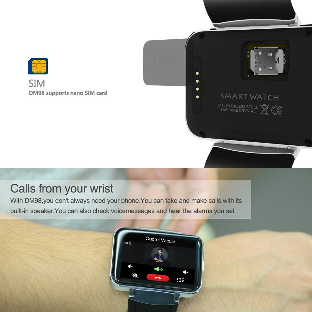 Docooler DM98 3G Smart Watch Pulsera Inteligente Teléfono ...