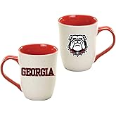 RFSJ Georgia Bulldogs Ceramic 16oz Granite Mug – Official Team Logo Coffee Cup with Colored Interior and Handle – Handwash Recommended – Individually Boxed