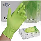 FINITEX Nitrile Disposable Gloves - Green 3.5mil 100/1000PCS Powder-Free Latex-Free Medical & Food Use
