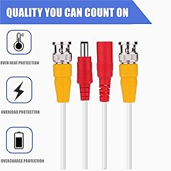 SLLEA White 65ft BNC Cable Cord Replacement for